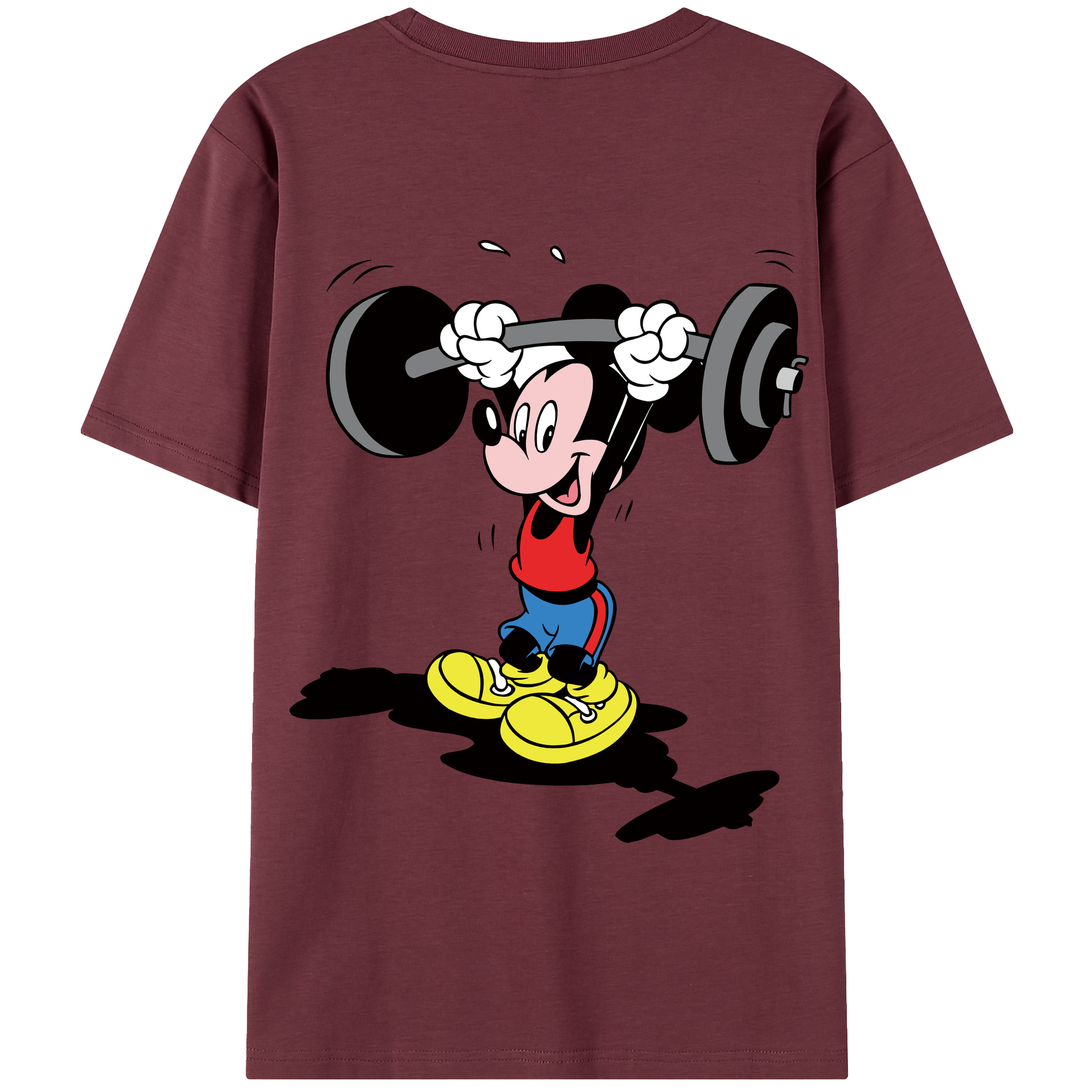 （画像用） ミッキーマウス Mickey Mouse 綿100％半袖Tシャツ（背面プリント）